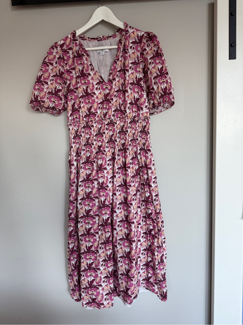 J. Crew Liberty of London Floral V-Neck Midi Dress Small